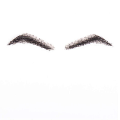 100% Human Hair False Brows for Men and Women Re-Usable Lace Base Fake Eyebrows 