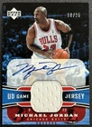 MICHAEL JORDAN 2004-05 UPPER DECK UD #AGJ-MJ UD GAME USED JERSEY AUTO /25 BULLS