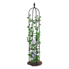Outdoor Garden Metal Obelisk Climbing Plant Support Frame Trellis Potted Cages