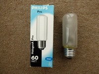 Philips Halogenlampe Halogena, E27, 60W, Matt, T32 Mit HüLlkolben