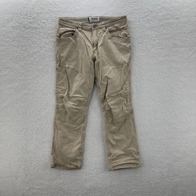 Mountain Khakis Pants Men 36x32 Beige Camber 107 Classic Fit Double Knee Outdoor