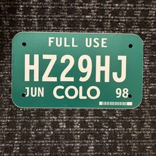 Oryginalna tablica rejestracyjna motocykla USA 🇺🇸 Kolorado
