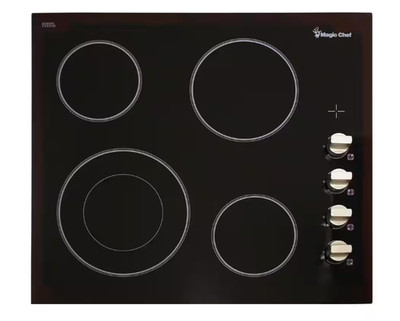 Magic Chef MCSCTE24BG 24 in. Radiant 4-Burner Elements Electric Cooktop in Black