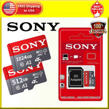 Sony Micro SD Card 512GB 1TB U3 A2 Class 10 High Speed Work