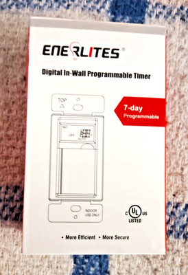 ENERLITES Digital In-Wall Programmable Timer Switch 7-Day