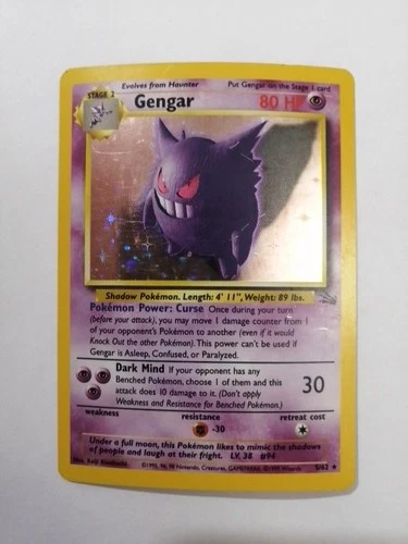 Gengar 5/62 Fossil Unlimited (1999) Vintage WOTC Holo