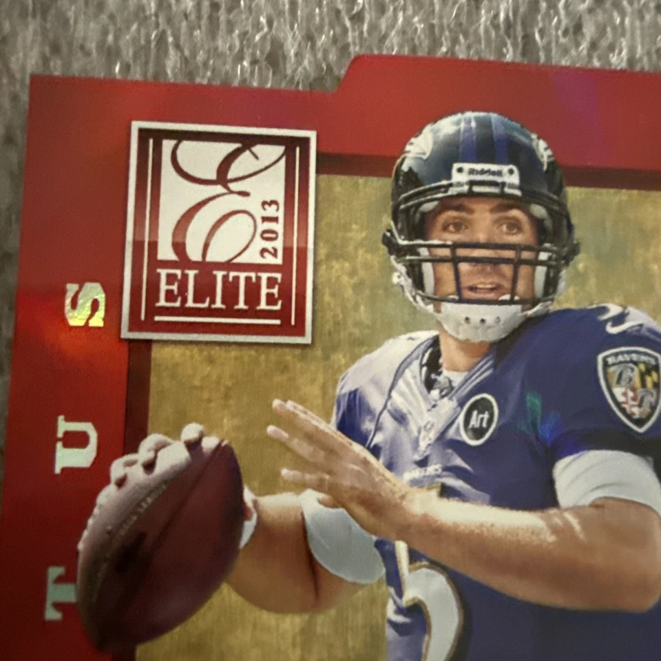 2013 Panini Elite Joe Flacco Red Status Die Cut #12/25 Ravens - Image 3 of 4