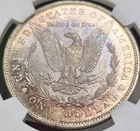 1885 Morgan Silver Dollar Very Unique Bullseye Toned Philadelphia Mint Coin UNC