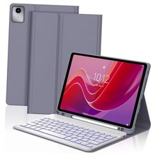 Backlit Keyboard Case for Lenovo Tab M11 11 Inch 2024, Lenovo Lavender, Backlit