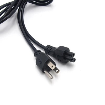 6ft PC 3-Prong Mickey Mouse AC Power Cord for Laptop, PC, Printers