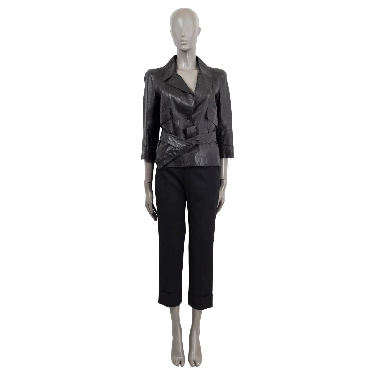 CHANEL Leather Outer Shell Black Coats, Jackets & Vests for Women