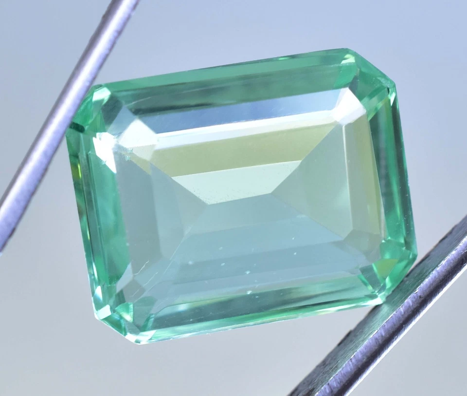 26.95 CT Natürlich Montana Grün Saphir Zertifiziert Umwerfend Smaragd Schliff - Bild 4 von 4