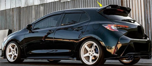 Rear Trunk Spoiler Wing Fit 2019-2024 Toyota Corolla Hatchback Glossy Black - Picture 4 of 6
