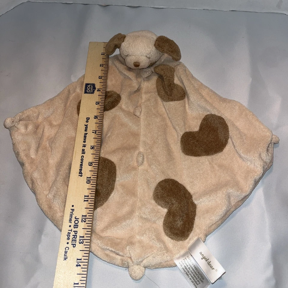 Puppy Dog Lovey 16" Beige w/Brown Spots Security Blanket Soother Angel Dear - Image 3 of 4