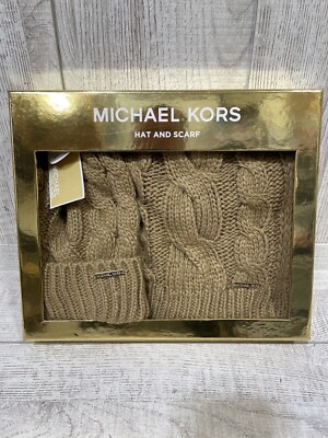 Brand New Michael Kors Hat & Scarf Set. $98 Value. Never Worn. Still in package! New Michael Kors Hat and Scarf Gift Box, Unopened MSRP = $98  main image 2