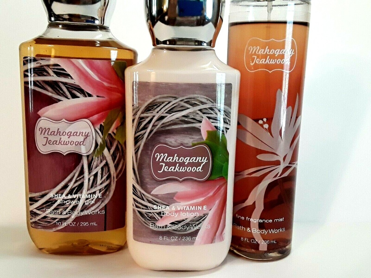Bath & Body Work３点セットMahogany Teakwood香水 Mahogany Teakwood Bath & Body Works 3 Piece Set Cologne