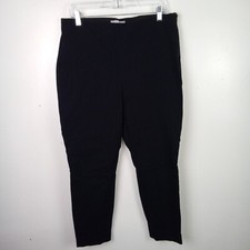 Everlane The Side-Zip Pant Womens Size 16 Stretch Cotton Black Work Ankle Slacks