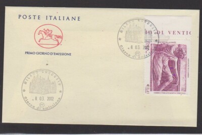 2002 Italian Republic first day cover horse Arnolfo di Cambio