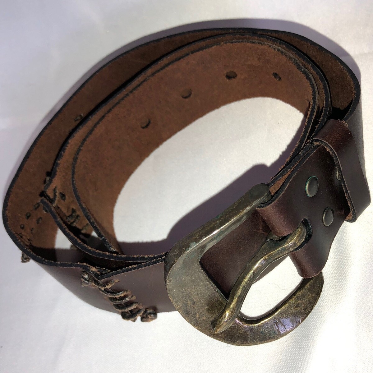 Pre-loved Marc Bernstein handcrafted belt. MARC BERNSTEIN NEW YORK SIZE S / M HANDCRAFTED DK BROWN  main image 3