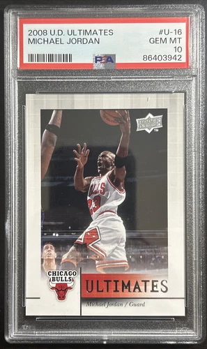 2008-09 Upper Deck Ultimates, Michael Jordan PSA 10, Card #U-16, Pop 6