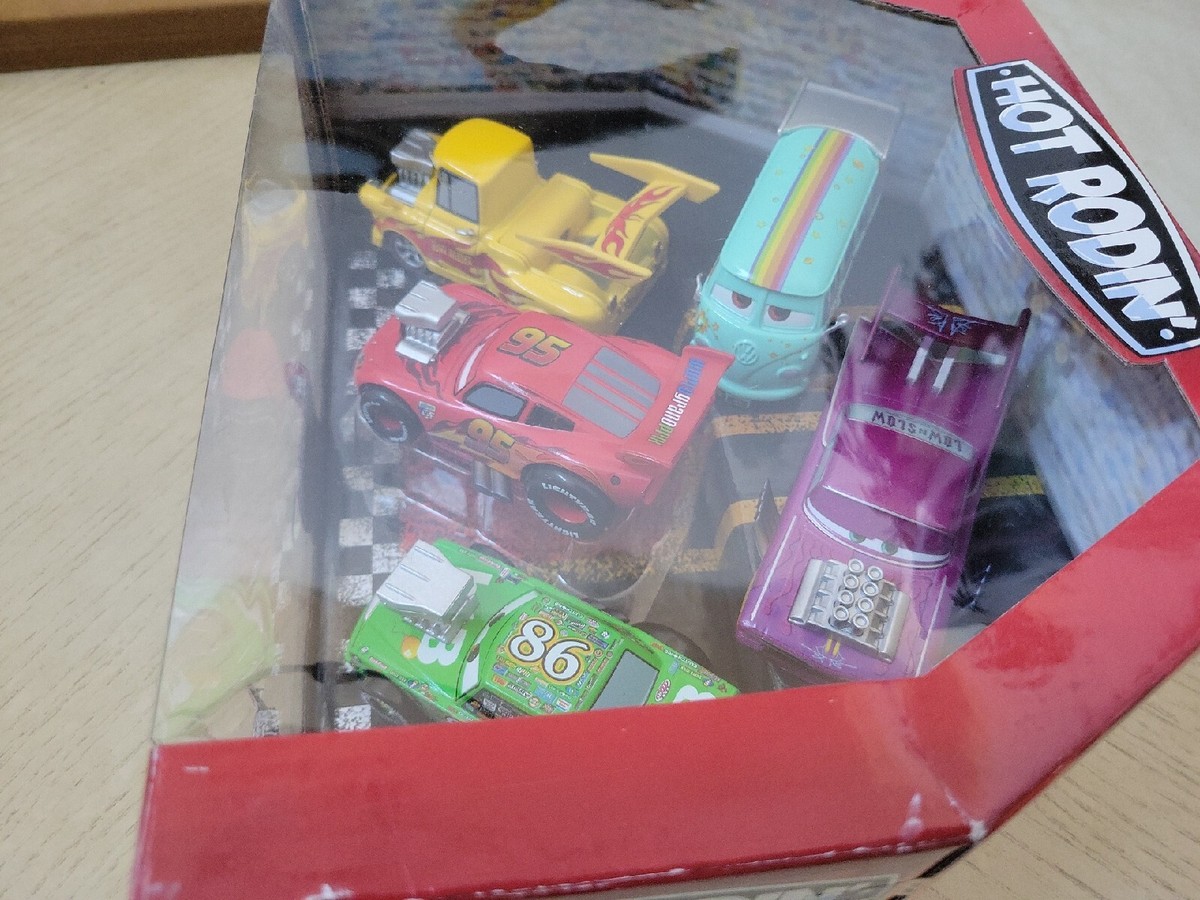 DISNEY STORE PIXAR CARS 5 PACK DIE CAST DELUXE HOT ROD SET HOT