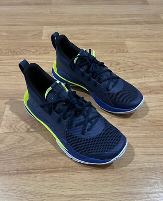 Under Armour GS Curry 7 Dub Nation Navy Blue 3022113-405 Boy s Size 6.5Y Shoes
