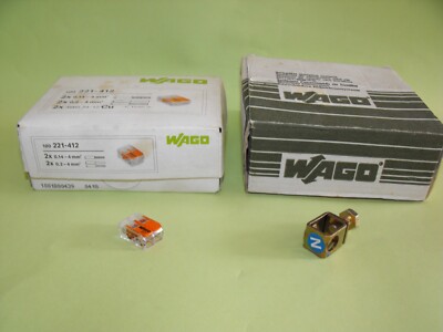 Wago 209-105+Wago 221-412.for N busbar connection terminal.(LOT130PCS).NEW