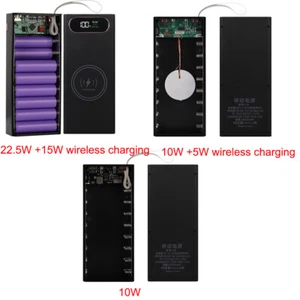 16*18650 Wireless Charge Power Bank Case PD3.0 QC3.0 Quick Charge 18650 Storage