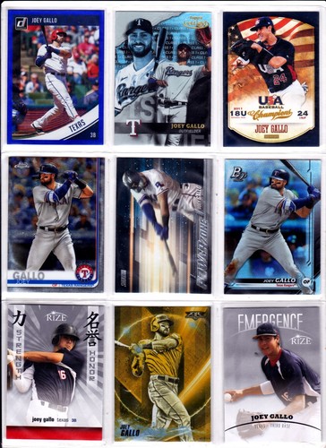 Texas Rangers Joey Gallo 30 Card Lot w/RCs Bowman Topps Gold Label Topps Chrome - Picture 2 of 4