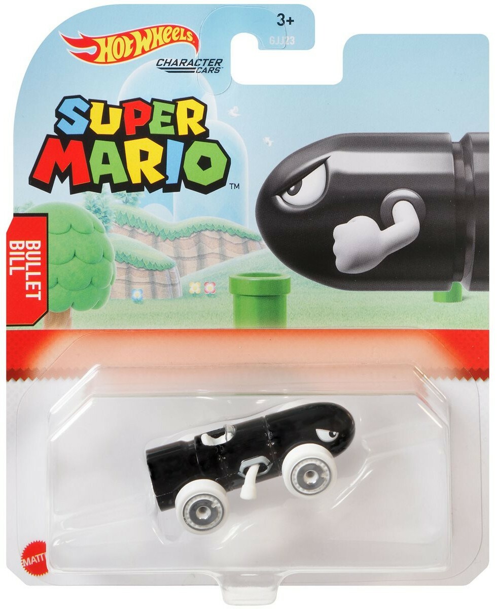 Hot Wheels Super Mario Character Cars Bullet Bill Diecast Car