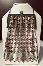 Vintage Antique Purse Red and White