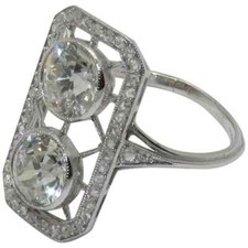 Beautiful Art Deco Design Old European Cut 1.48CT Cubic Zirconia Engagement Ring
