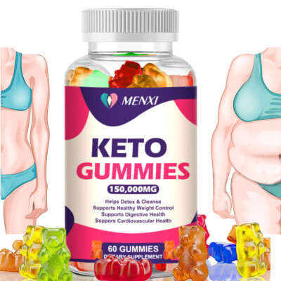 MENXI Keto BHB ACV Gummis für Fat Burn Weight Loss Detox Keto Diät Pillen 60pcs