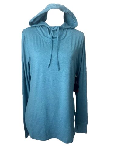 Reebok Women's Large Slim Fit Pullover Activewear Hooded & Long Sleeve