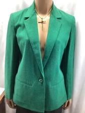 SST Blazer Jacket Womens 10 Green New Vintage 211207MGO/OB4