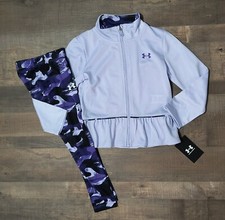 New Girl's UNDER ARMOUR Zip Up Sweatshirt Jacket and Leggings Outfit 5 6 6X