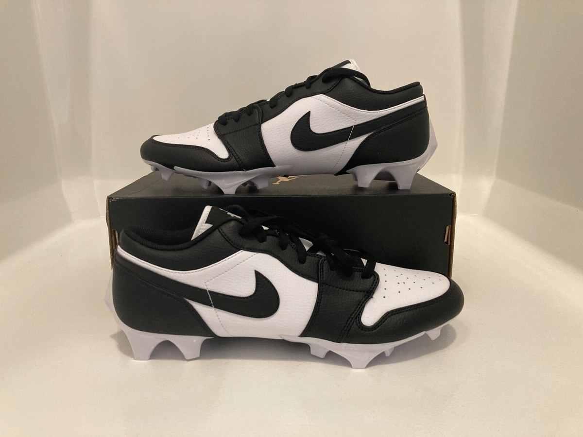 Size 14 Men- Nike Jordan 1 Low TD Vapor Panda Black White Football