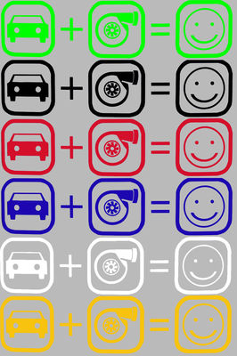Aufkleber Sticker Turbo Smiley Turbolader Fun Auto Tuning Boost