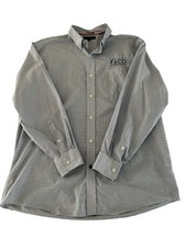 Tommy Hilfiger Mens Blue White Chequered Regular Fit Work Shirt L/XL - 17