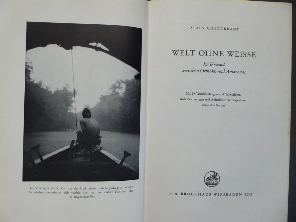 Buch, Alain Gheerbrant, Welt ohne Weiße, Im Urwald Orinoko und Amazonas, 1953 - Bild 2 von 4