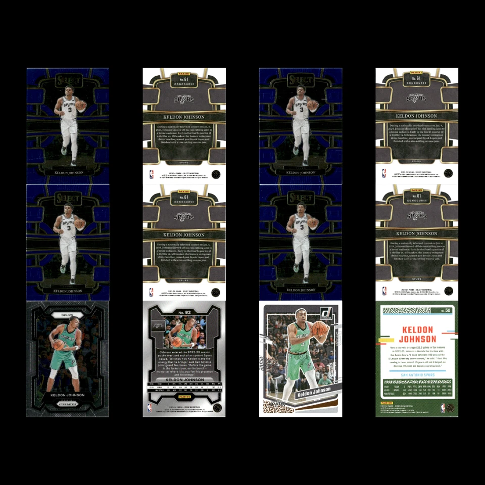 Lote 61 cartas de los San Antonio Spurs Prizms, refractor, novatos 2020-24 Panini Topps NBA Foto 4 de 4
