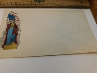 Civil War Document UNION AND CONSTITUTION Columbia US Cover Blank