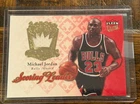 2007-08 Fleer Ultra MICHAEL JORDAN Crowns Jersey Scoring Leaders Card BULLS