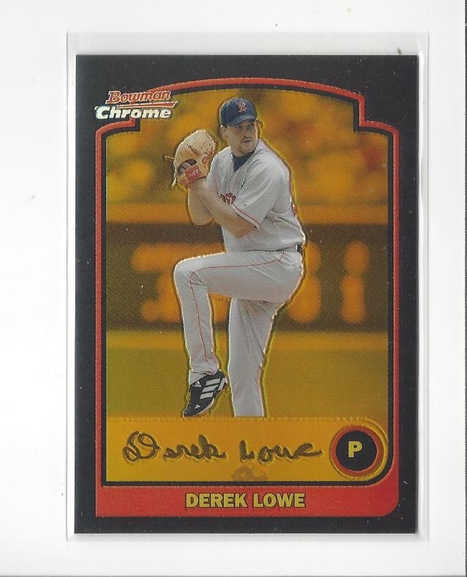 2003 Bowman Chrome Gold X-Fractor Derek Lowe #5 Red Sox *131/170