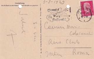 Postcard Signed by Francesco De Pinedo WW1 Veteran Italian Pilot later Navy.