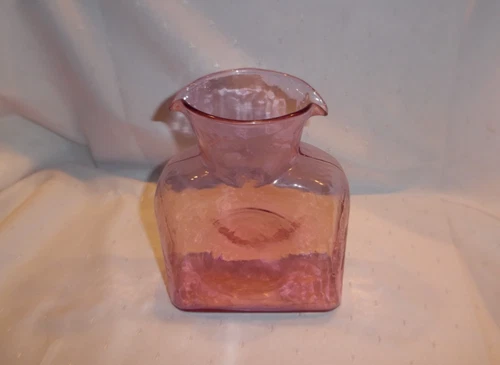 Blenko Glass Rare 8" Rose Color #384 Water Bottle