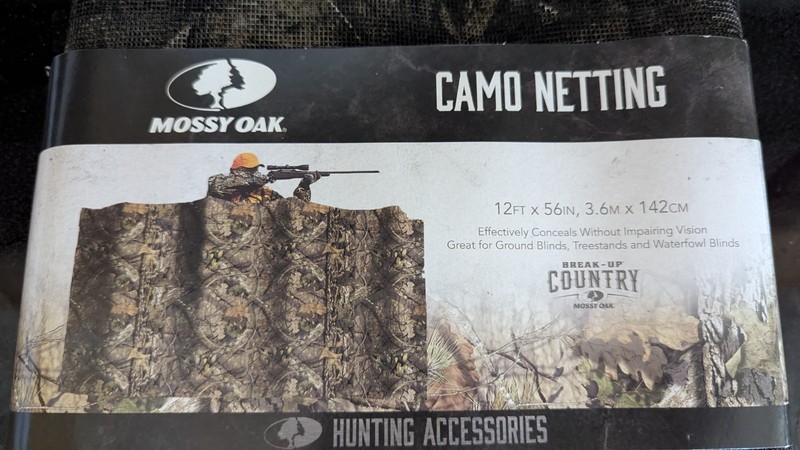 Mossy Oak Camo Netting Conceals W/O Impairing Vision Hunting Blinds Treestands