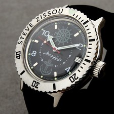 Vostok Amphibia 'Steve Zissou' Custom Russian Auto Dive Watch, New UK Seller