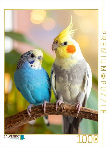 Calvendo Puzzle Unusual Friends—Cockatiel And Budgerigar | 1000 Pieces, Finished-image