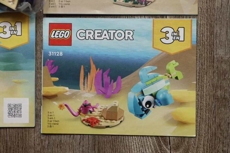 LEGO® 31128 Creator 3 In 1 Dolphin & Turtle 100% Complete W/Instructions NICE! - Image 4 of 4